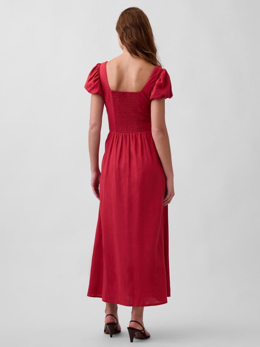 Midi dress in a linen blend_1