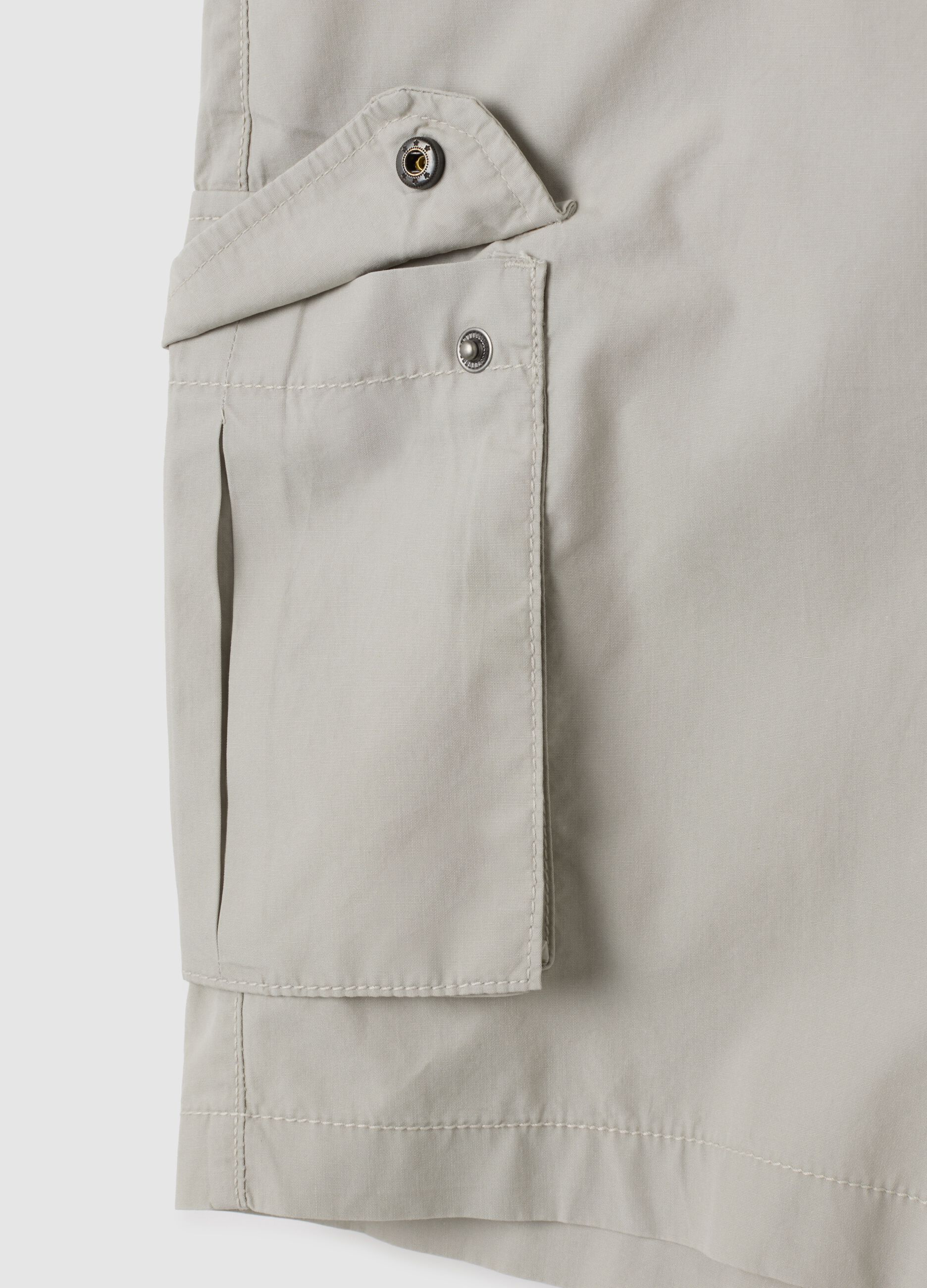 Men's beige pure cotton shorts regular fit