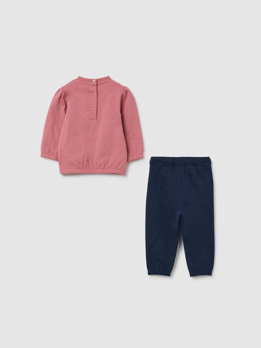 Completo da neonata in puro cotone rosa_1