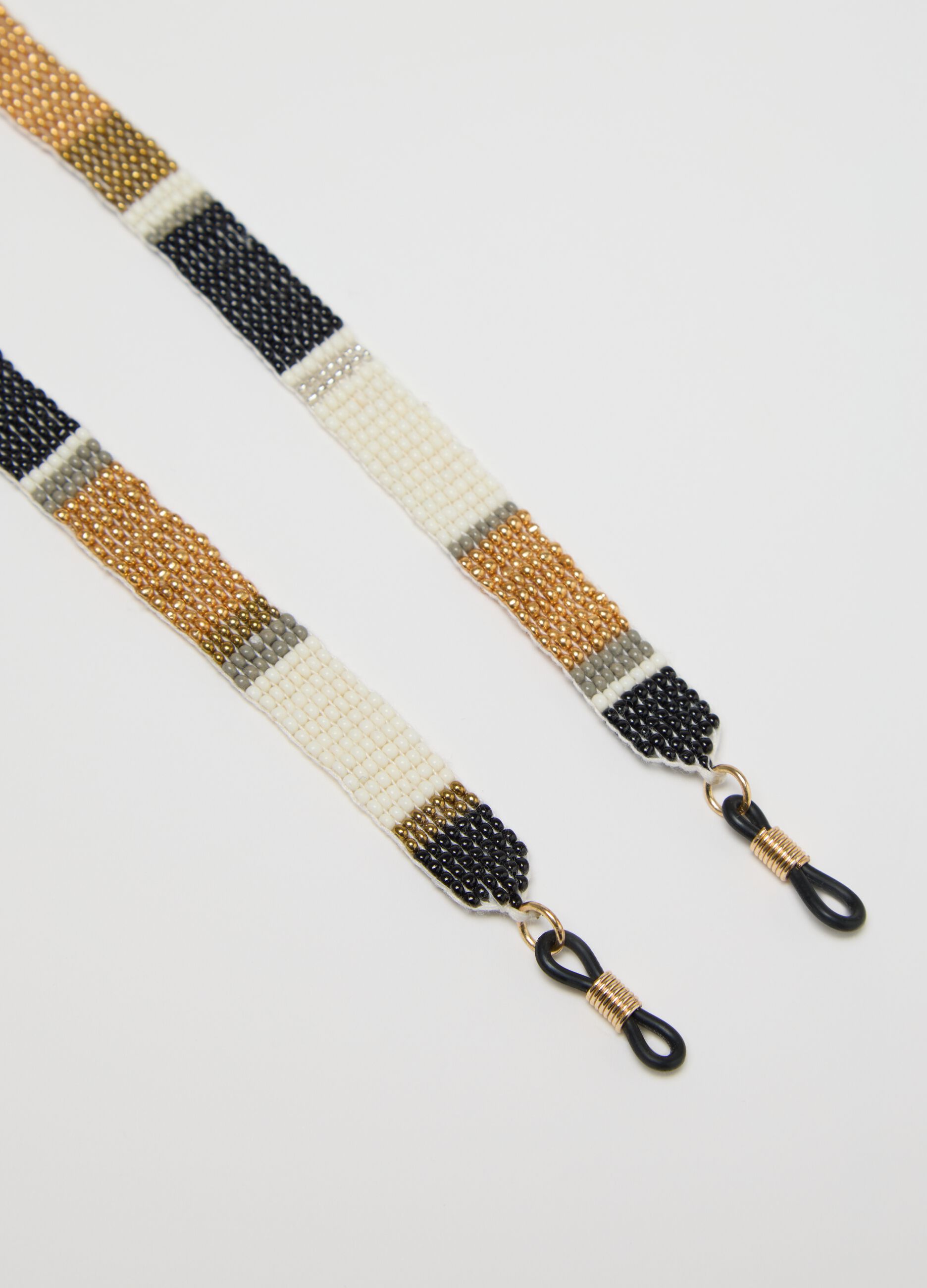 Glasses chain with multicoloured details