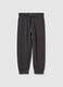 Grey jogger trousers in fleece fabric_0
