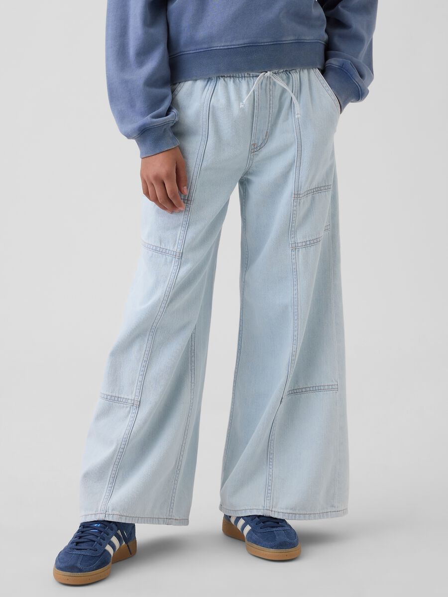 Wide-leg trousers in pure cotton_1