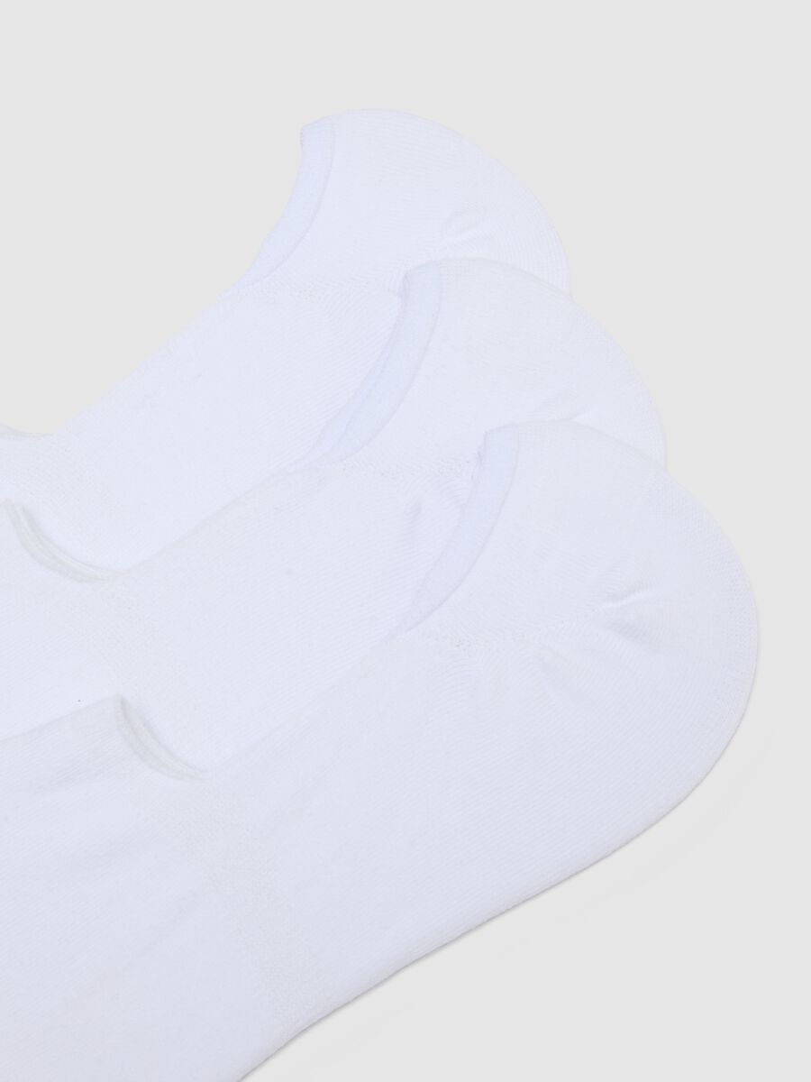 Tripack sporty socks in stretchy white cotton blend_2