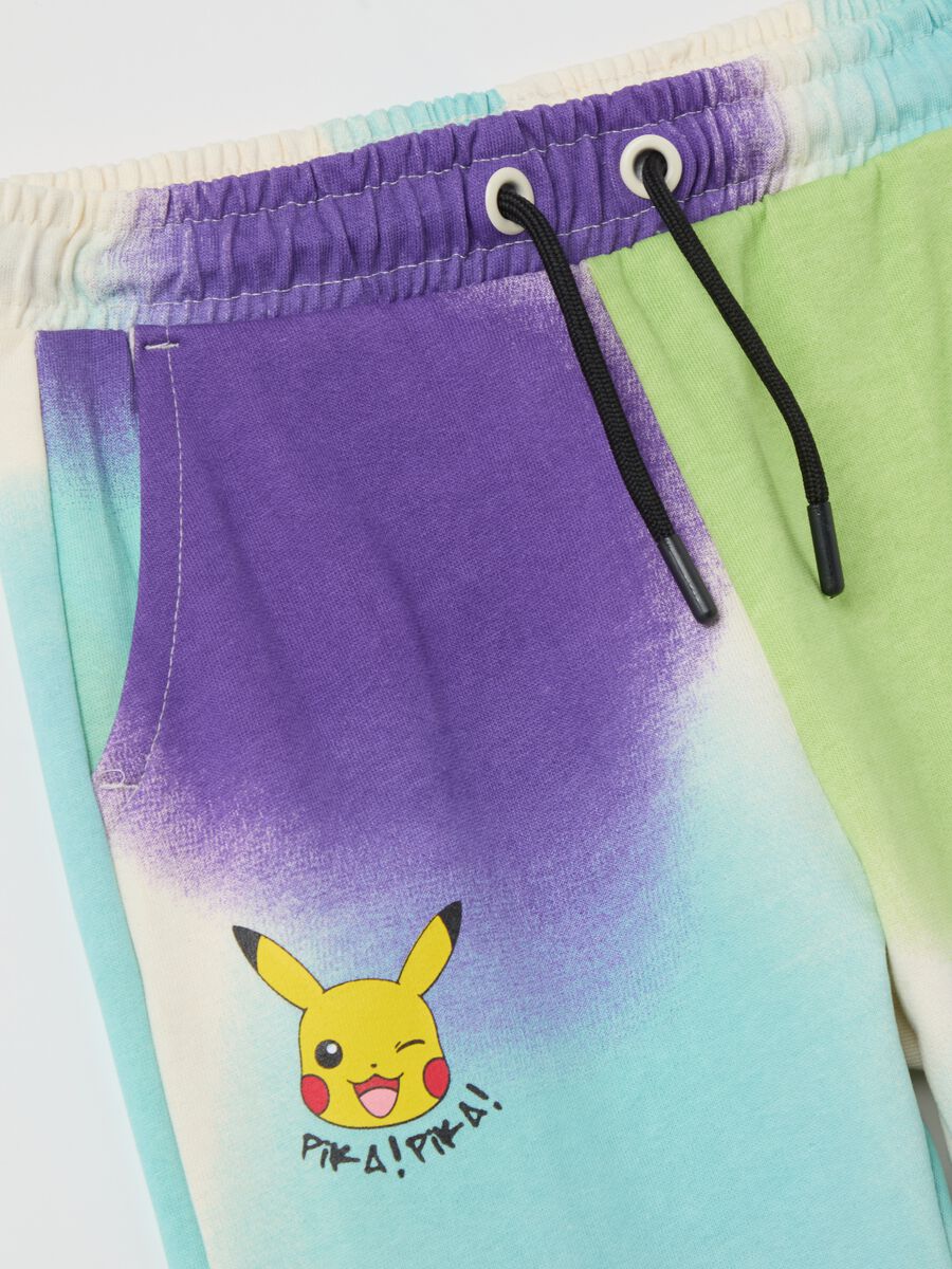 Joggers with drawstring and Pikachu print_3