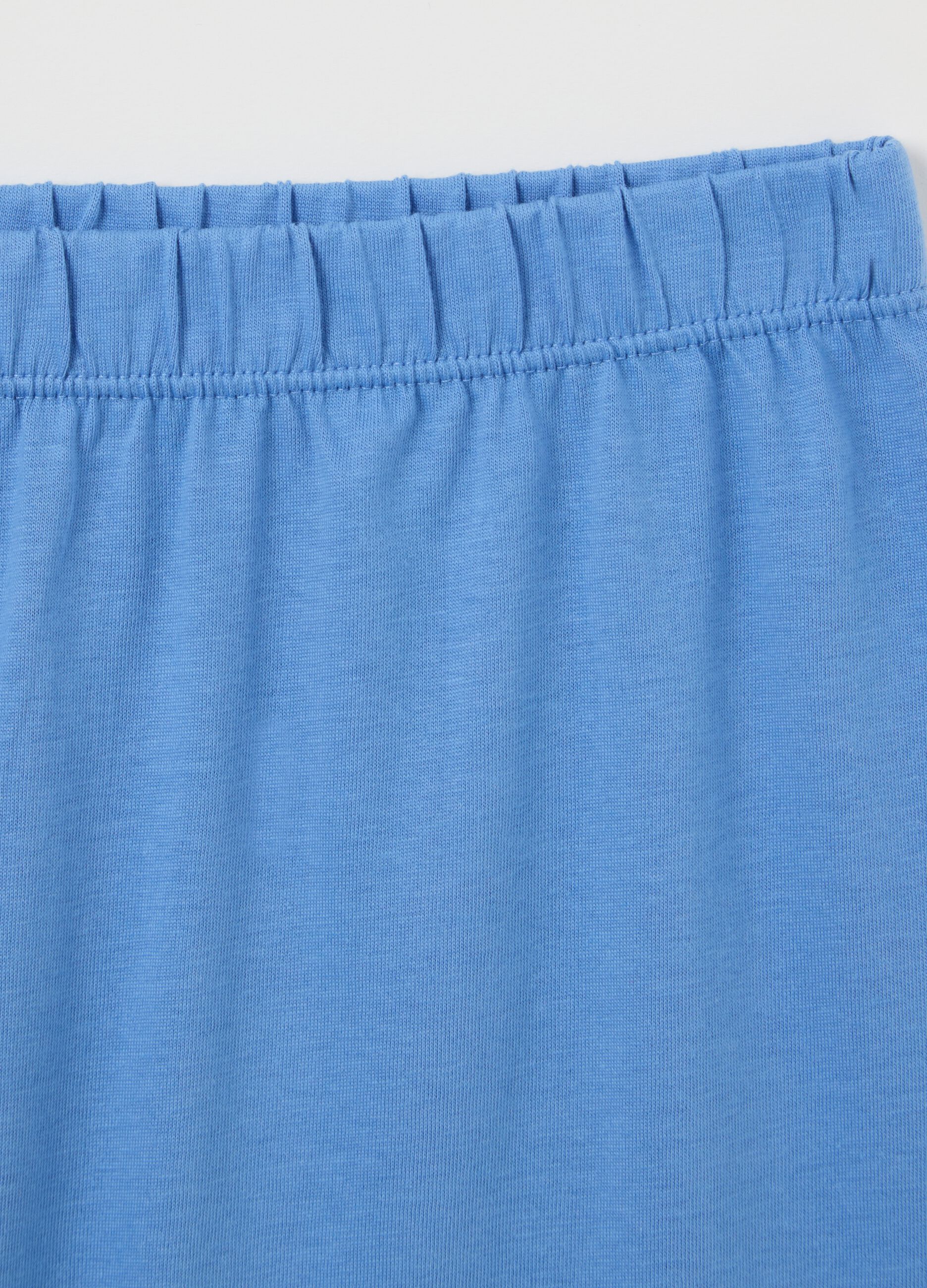 Blue Short Sleeve Pyjama for Boys in Pure Cotton