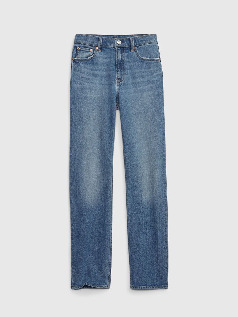 Jeans straight fit a vita alta_5