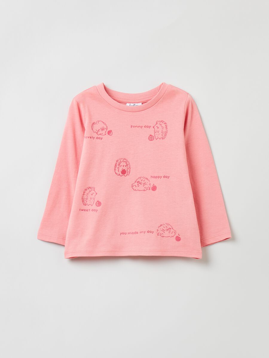 T-shirt a maniche lunghe con stampa_1