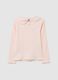 Girl's pink stretch cotton blouse regular fit_1
