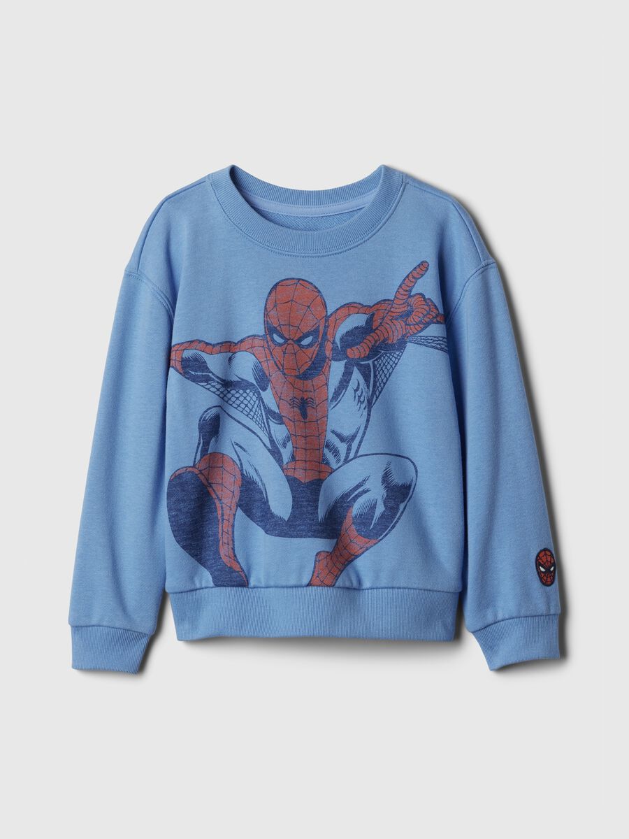 Sweatshirt with round neck and Marvel print_0
