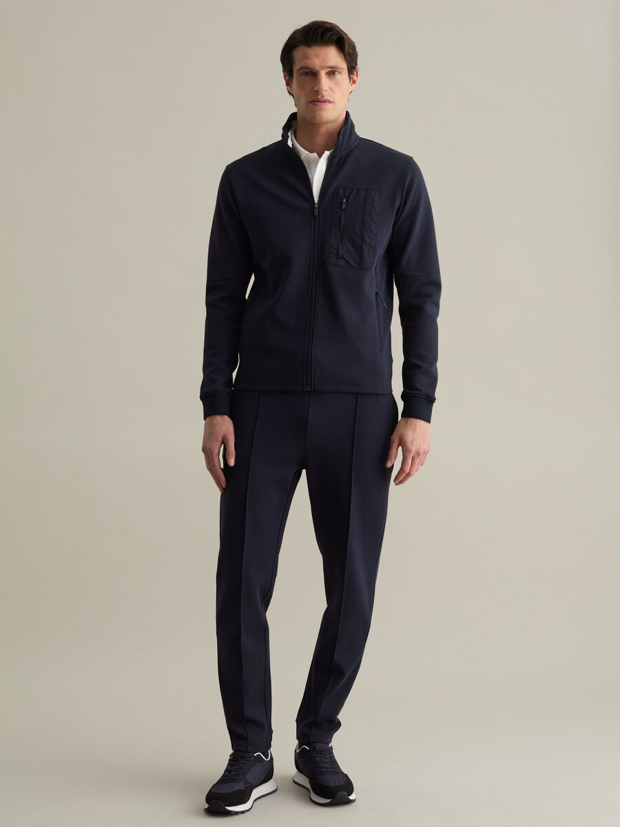 Full-zip sweatshirt in technical fabric_1