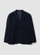 Blue stretch-viscose blazer with classic lapels_4