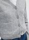Grey regular fit V-neck cardigan_3
