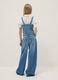 Girls' wide leg denim blue pure cotton jeans_1