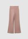 Girls' Pink Flare Cotton Blend Leggings_1