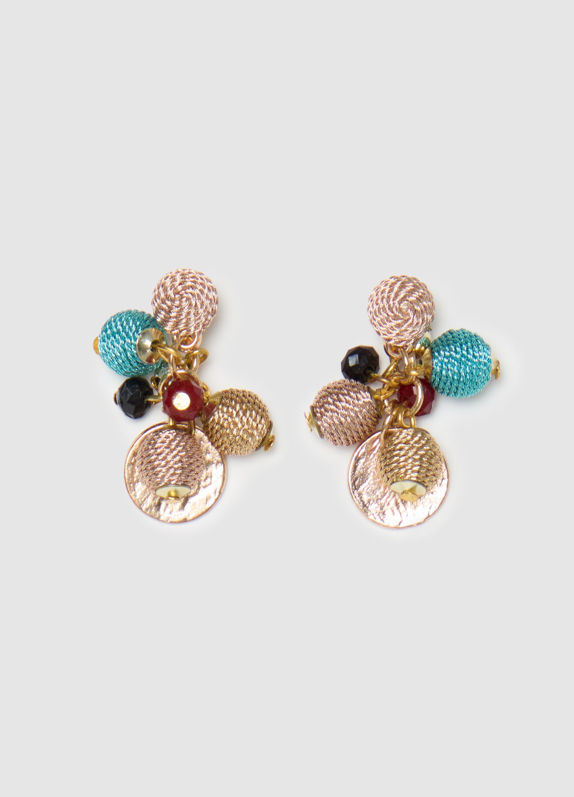 Earrings with sphere pendants