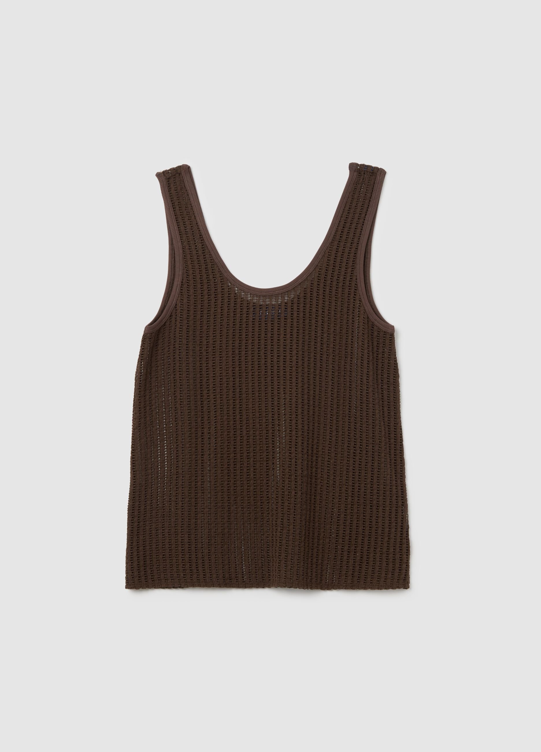 Brown Mesh Vest Lead