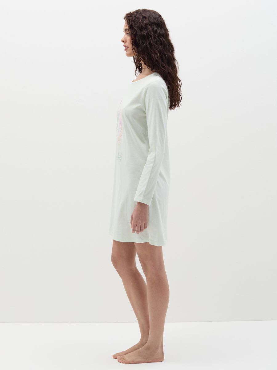 Cotton nightshirt with "Plant Lady” print_1