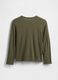 Green long sleeve cotton t-shirt_1