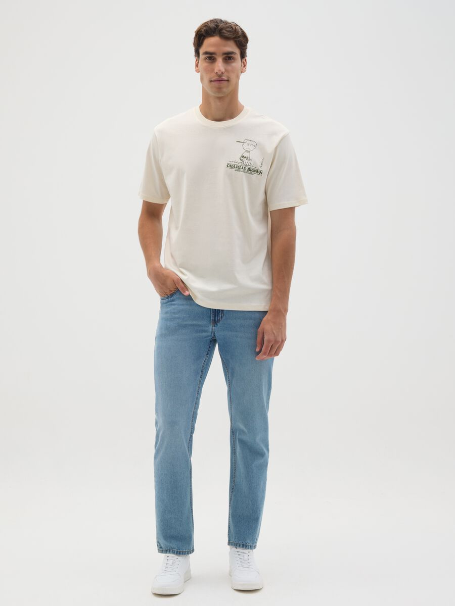 Beige Pure Cotton Relaxed Fit T-Shirt_1