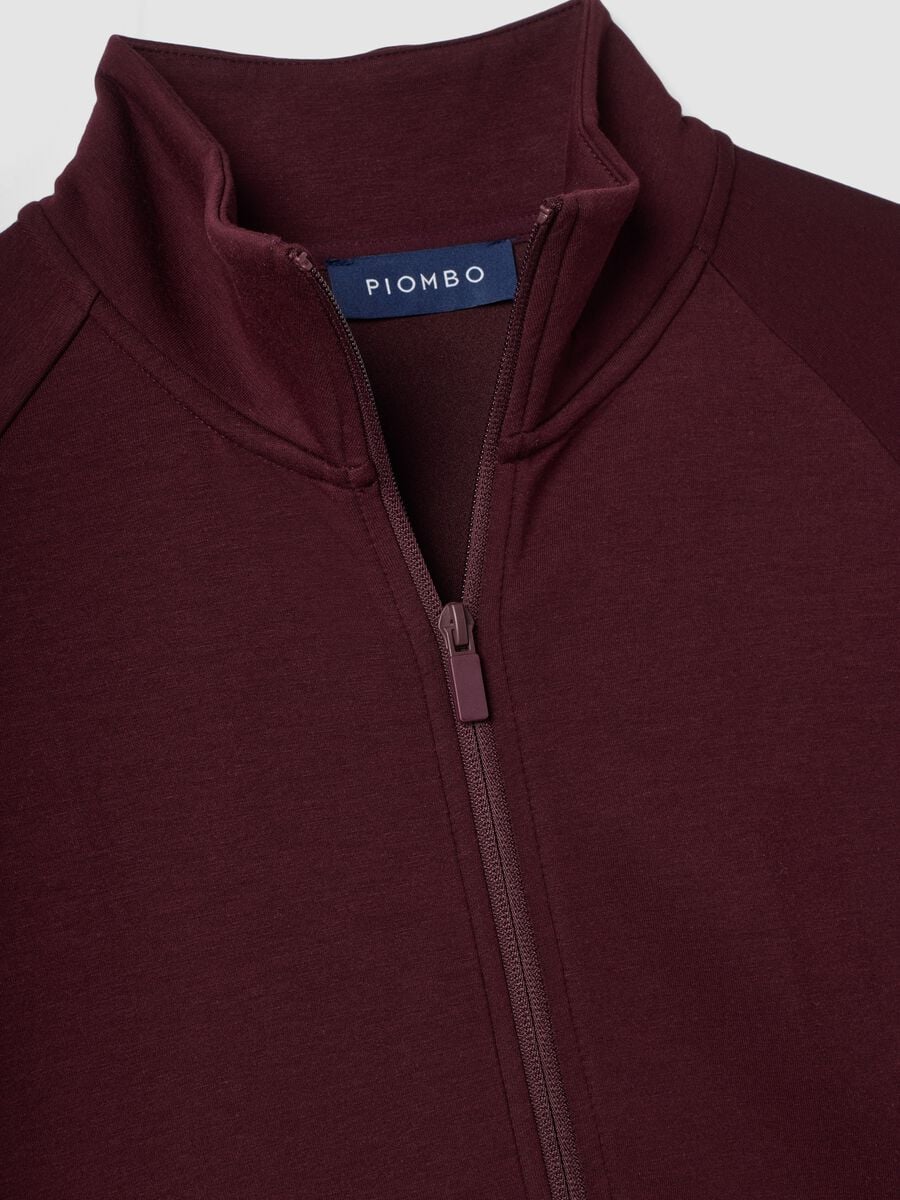 Full-zip rossa con colletto in tessuto elasticizzato Easy Dry regular fit_5