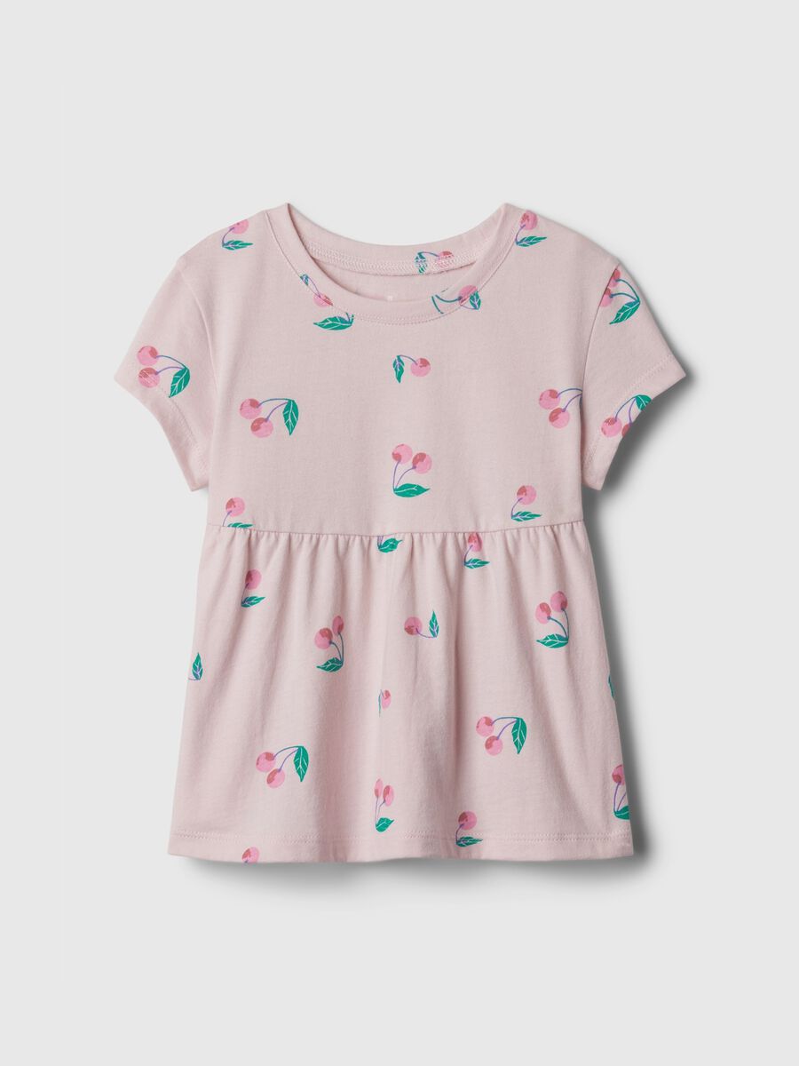 Cotton T-shirt with cherries print_0