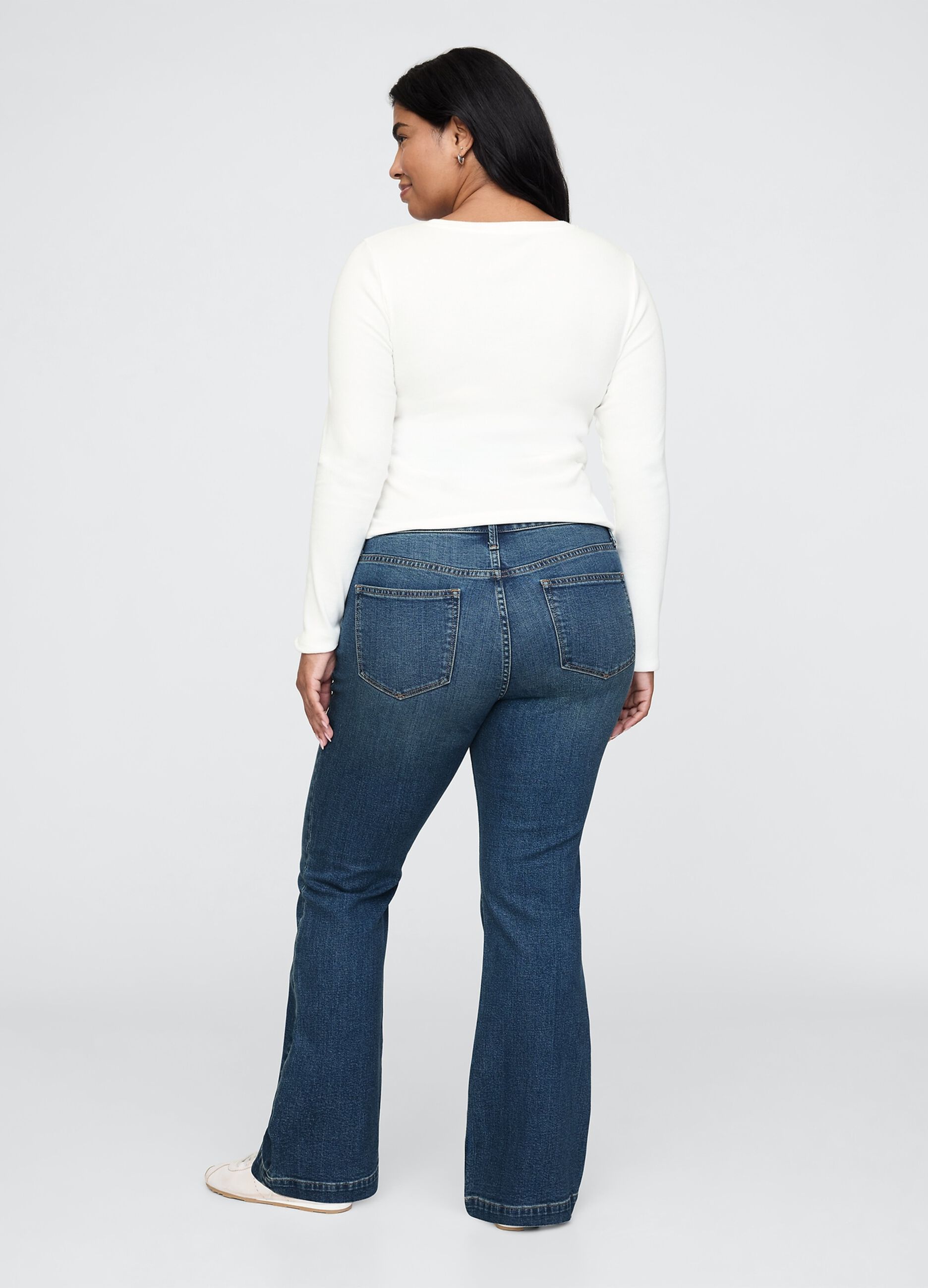 Wide-leg cotton blend jeans Gap