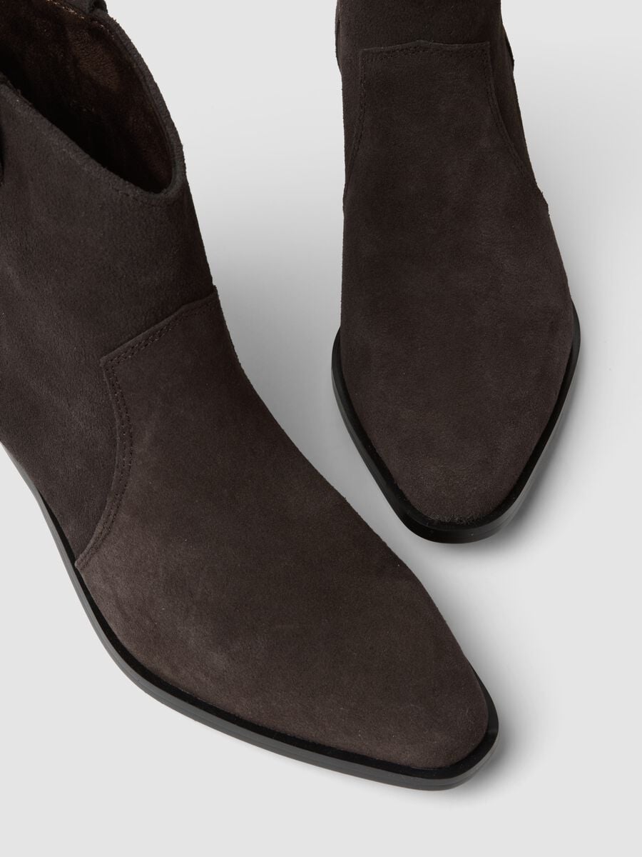 Brown low-heel genuine leather ankle boots_1