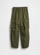 Green cargo trousers for boys_5