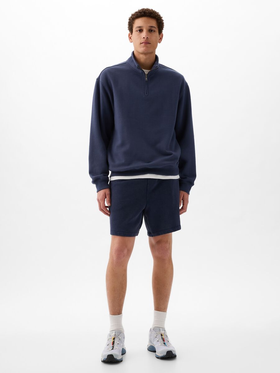Bermuda joggers in fleece with drawstring_0