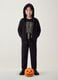 Black cotton and viscose blend joggers with elasticated waistband for boys_2