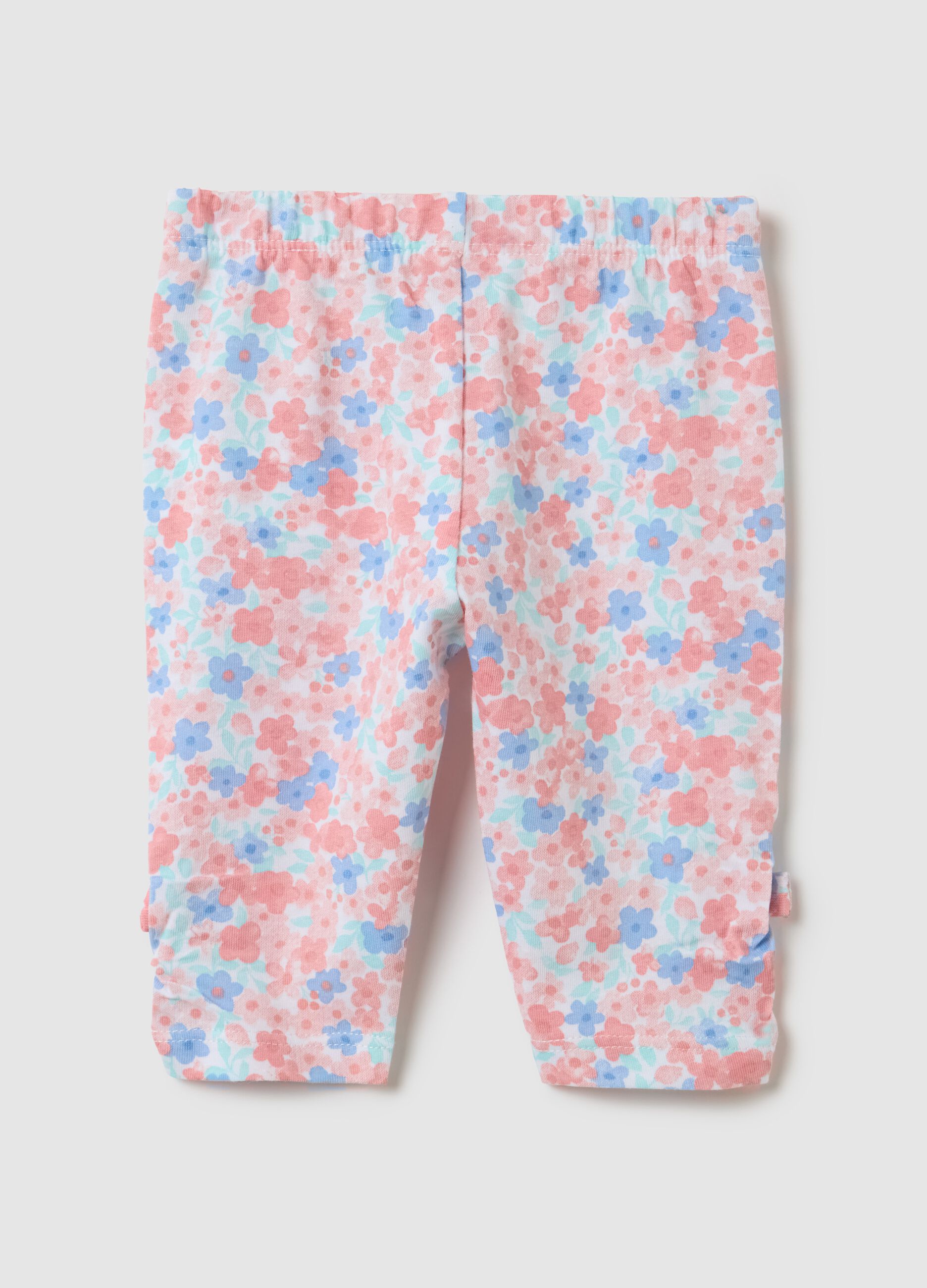 Pure Cotton Floral Leggings by Fagottino
