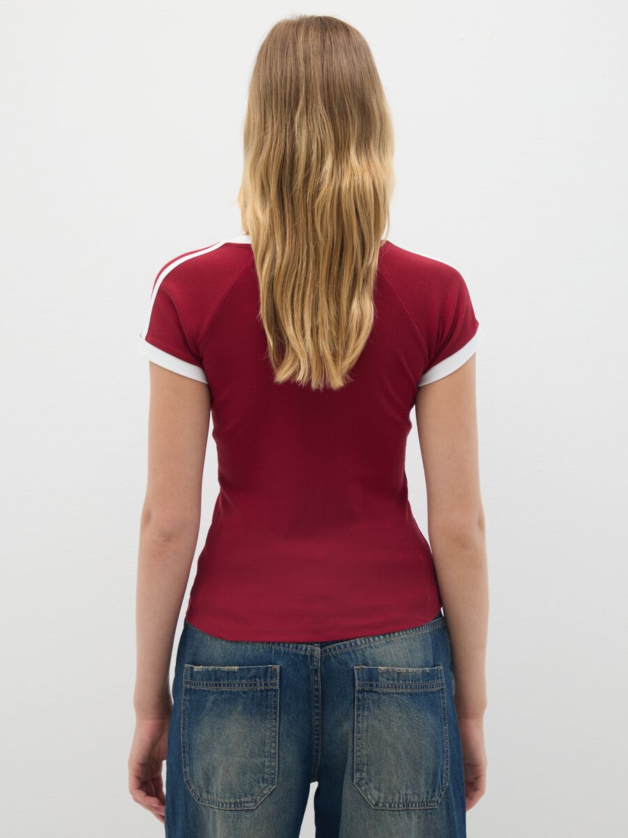 T-shirt in puro cotone multicolor fitted_3