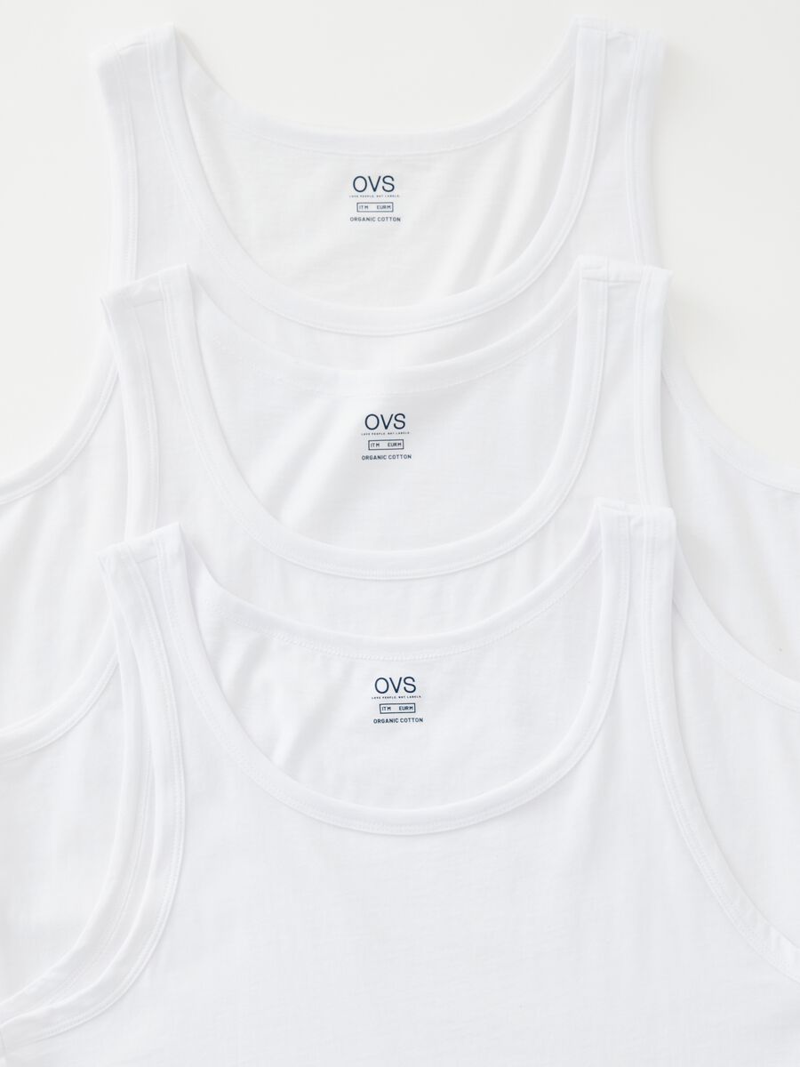 Three-pack racer back tops with round neck in organic cotton_3