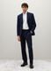 Regular fit blue stretch blend trousers_2