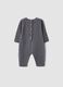 Grey pure cotton broderie sleepsuit with Minnie embroidery_1