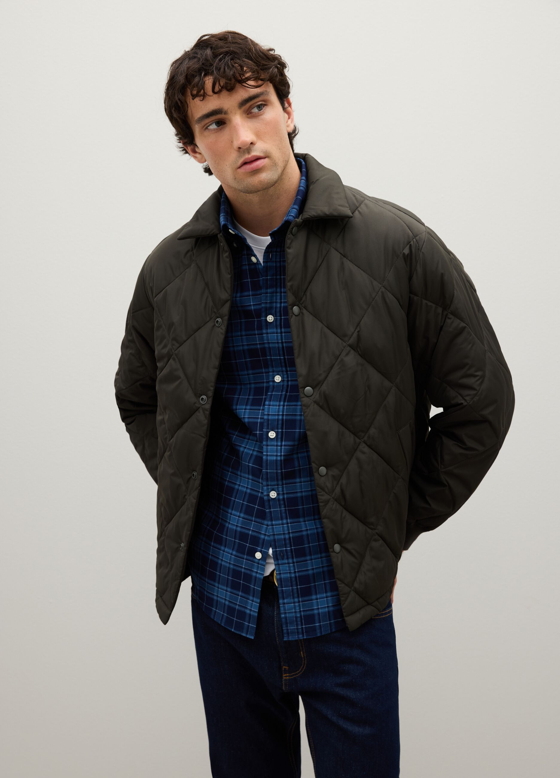 Black Quilted Padded Jacket