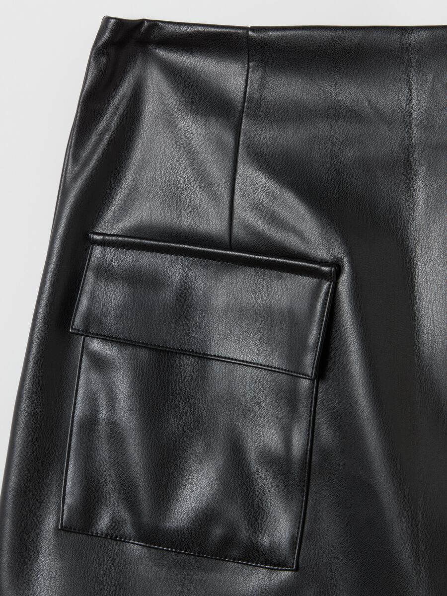 Glossy-effect miniskirt with pockets_6