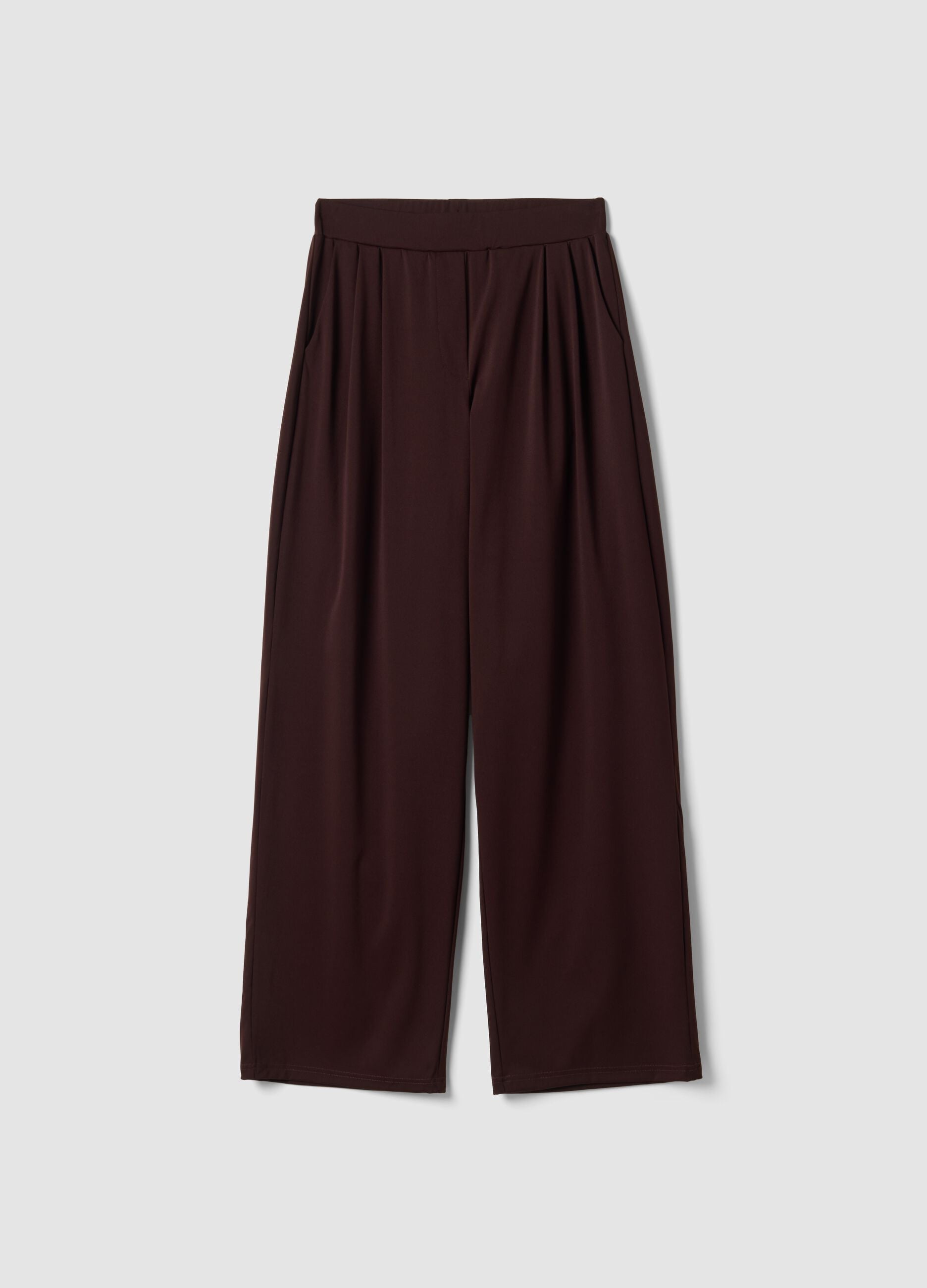 Brown Easy Dry wide-leg stretch trousers ALTAVIA STUDIO