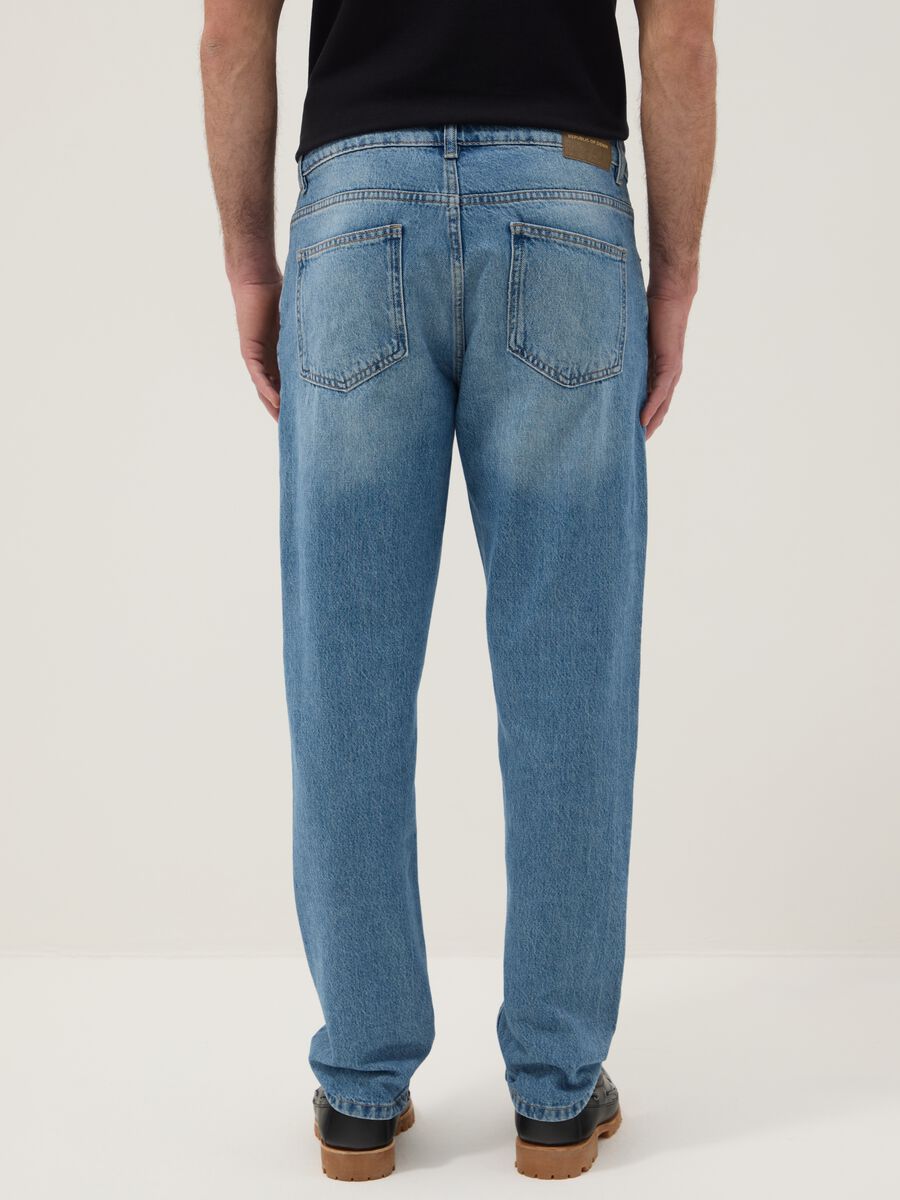 Pure Cotton Blue Denim Regular Fit Jeans_2