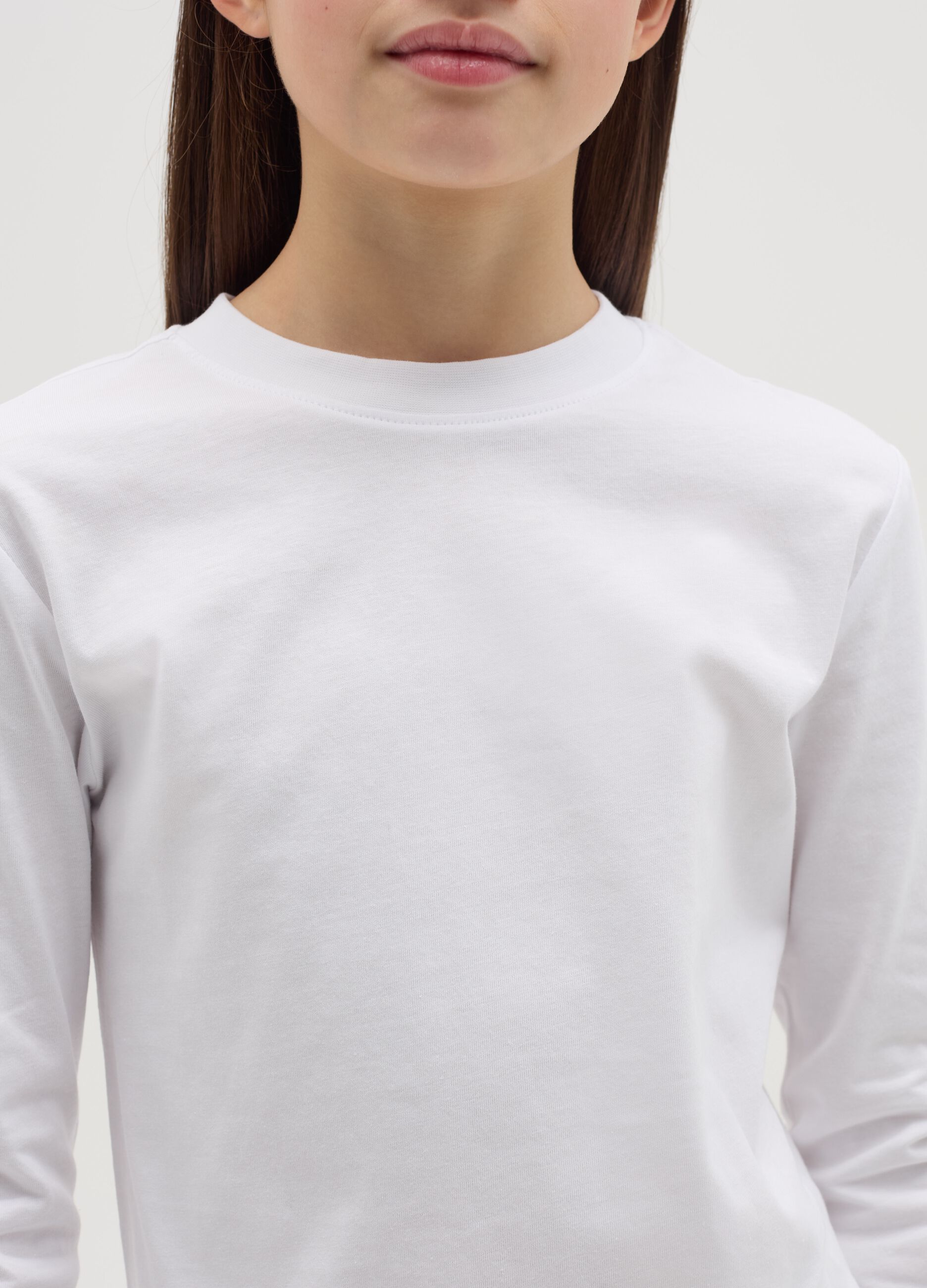 T-shirt a maniche lunghe in cotone 