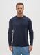 Blue pure cotton regular fit sweater_1
