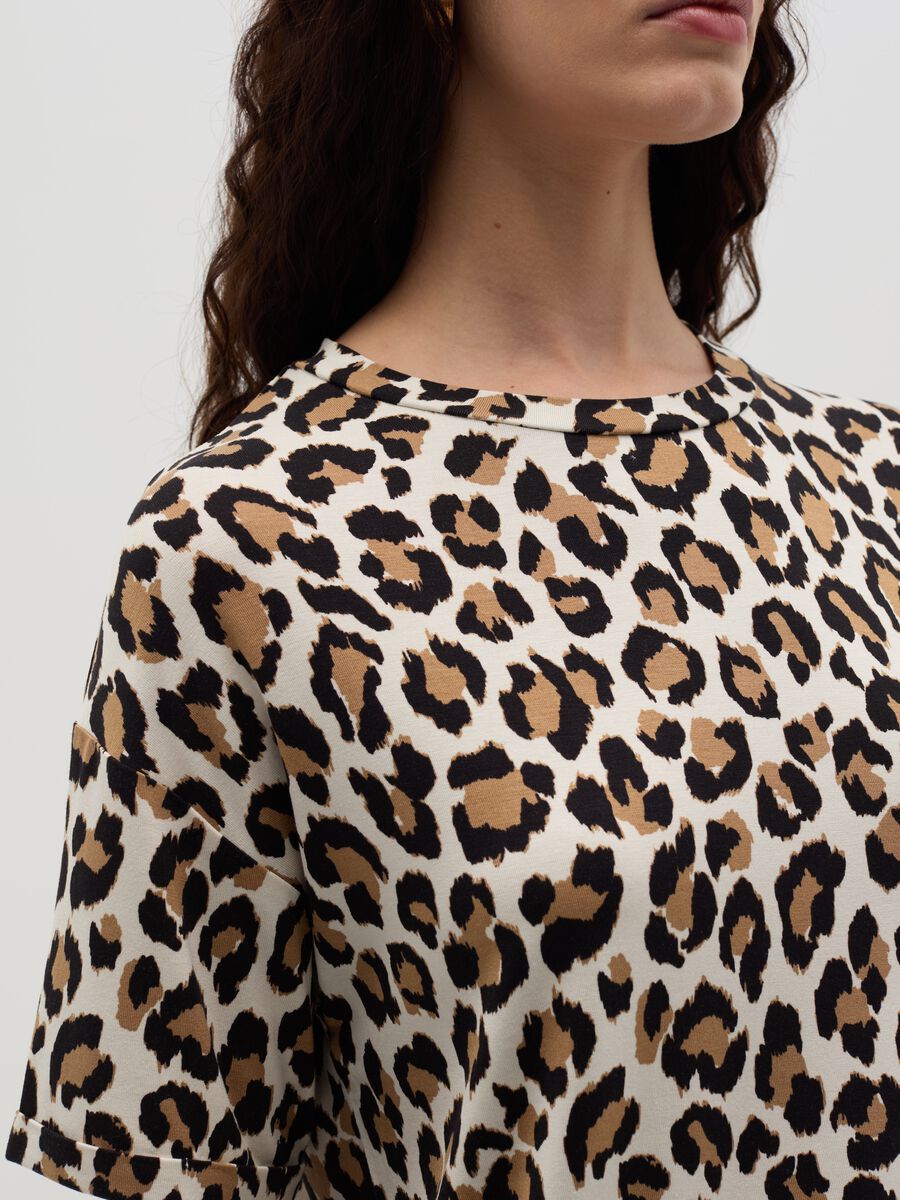 Animal print T-shirt with kimono sleeves_2