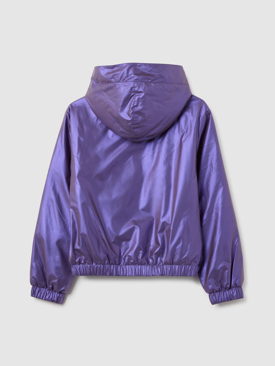 Giacca da ragazza in viola regular fit con cappuccio_4