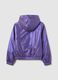 Girls' purple regular fit jacket with hood_4