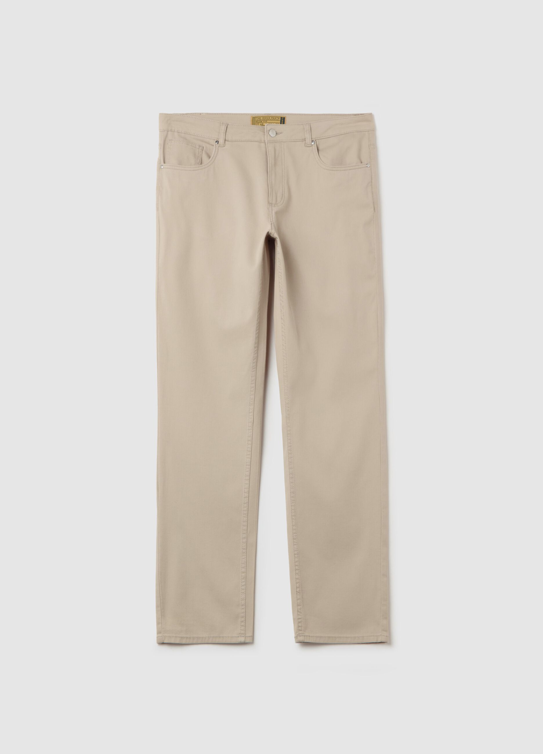 Pantalone slim fit cinque tasche