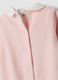 Tutina rosa in misto cotone organico con colletto bianco_3