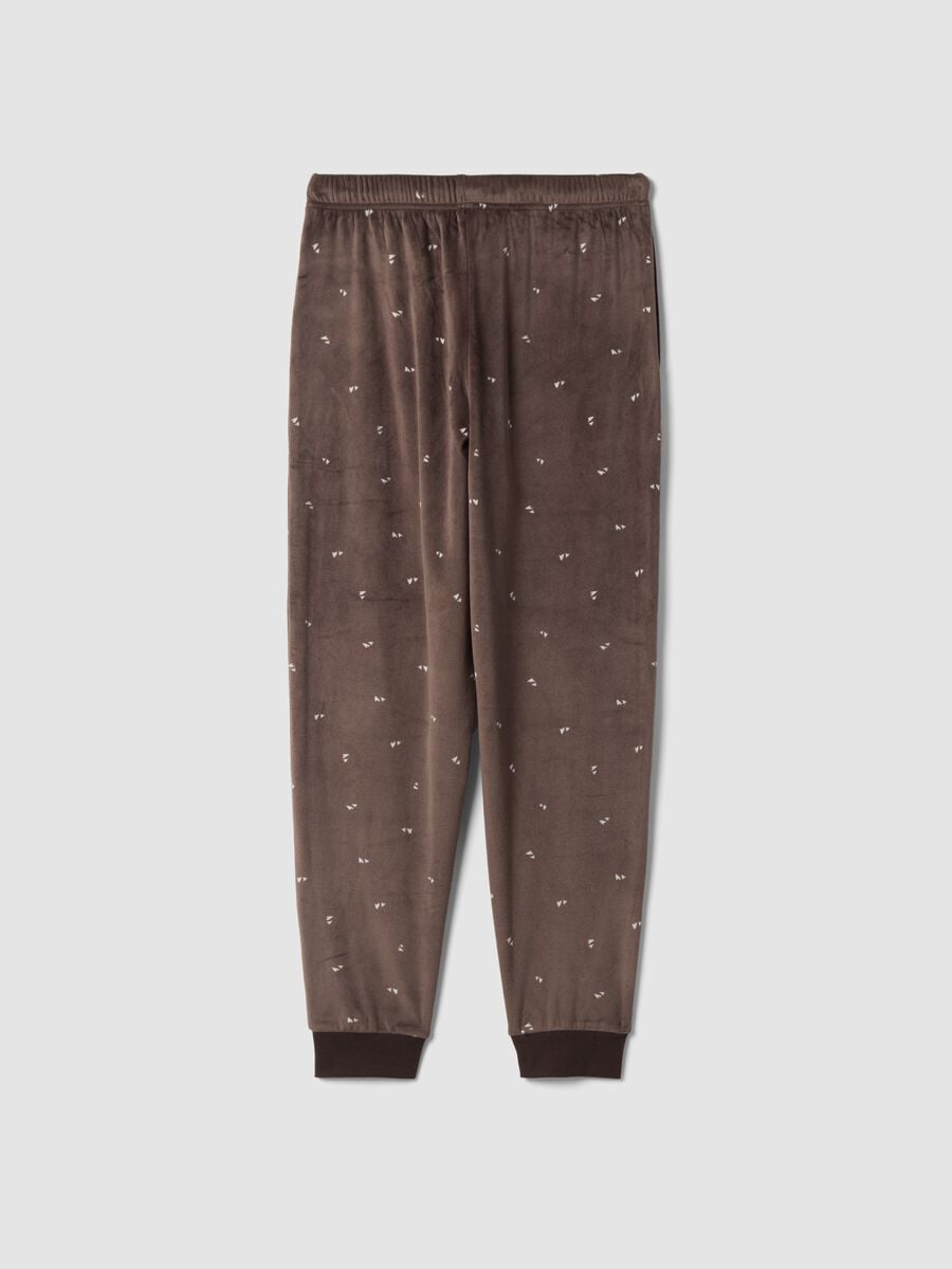 Brown stretch-fabric pyjama trousers_2