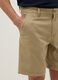Beige regular-fit pure cotton chino shorts_3