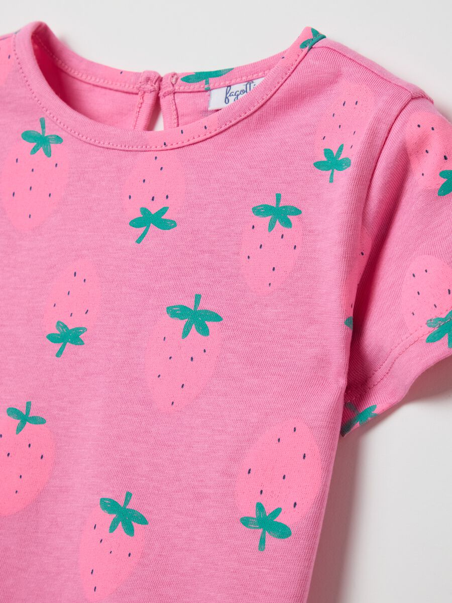 Girls’ pink regular-fit jogging outfit in 100% cotton_3