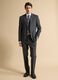 Grey slim-fit formal trousers in stretch viscose_0